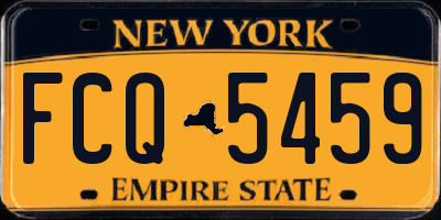 NY license plate FCQ5459