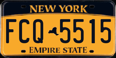 NY license plate FCQ5515