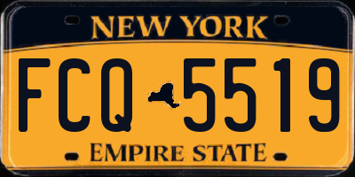 NY license plate FCQ5519