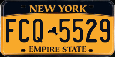 NY license plate FCQ5529