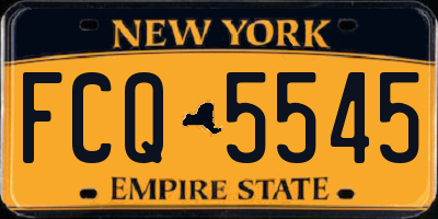 NY license plate FCQ5545