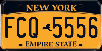 NY license plate FCQ5556