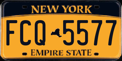 NY license plate FCQ5577