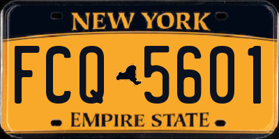 NY license plate FCQ5601