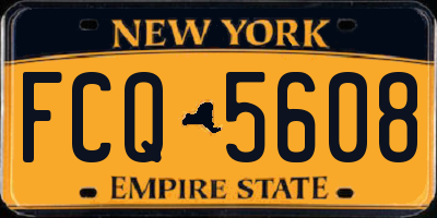 NY license plate FCQ5608