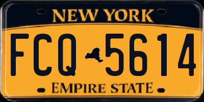 NY license plate FCQ5614