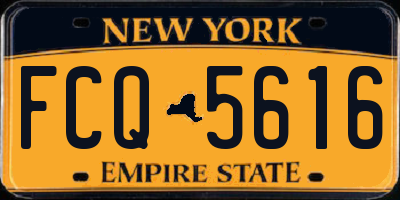 NY license plate FCQ5616