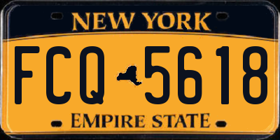 NY license plate FCQ5618