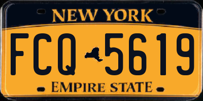NY license plate FCQ5619