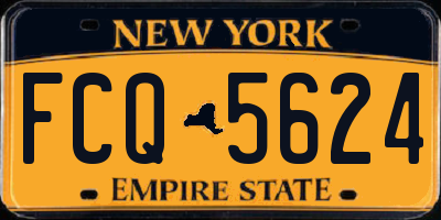 NY license plate FCQ5624