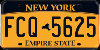 NY license plate FCQ5625