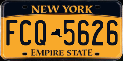 NY license plate FCQ5626