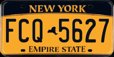 NY license plate FCQ5627