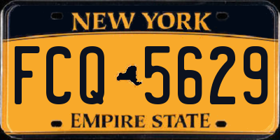 NY license plate FCQ5629