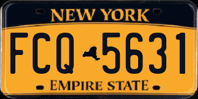 NY license plate FCQ5631