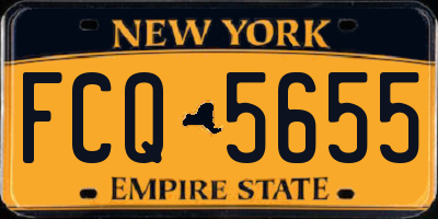 NY license plate FCQ5655