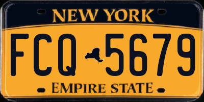 NY license plate FCQ5679