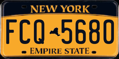 NY license plate FCQ5680