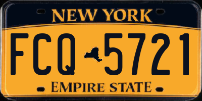 NY license plate FCQ5721