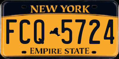 NY license plate FCQ5724