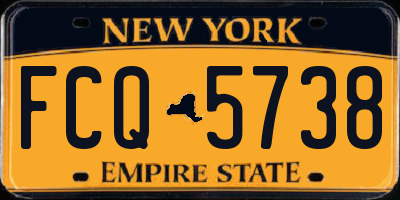 NY license plate FCQ5738