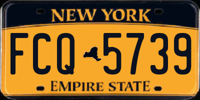 NY license plate FCQ5739