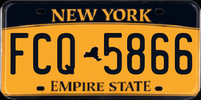 NY license plate FCQ5866