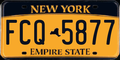 NY license plate FCQ5877