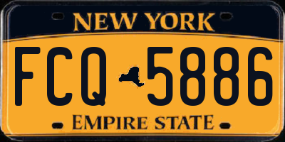 NY license plate FCQ5886