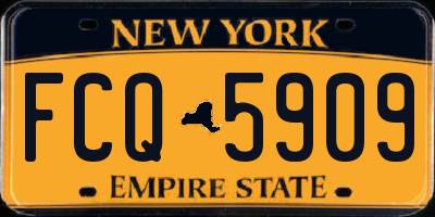 NY license plate FCQ5909