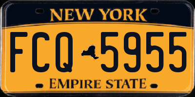NY license plate FCQ5955