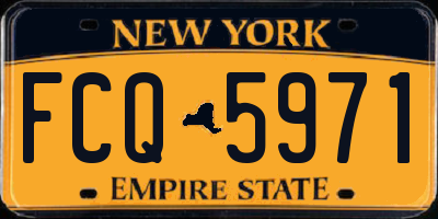 NY license plate FCQ5971