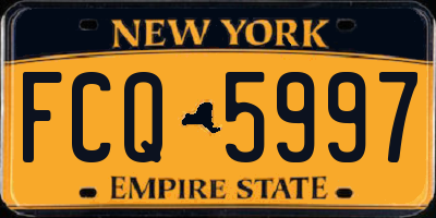 NY license plate FCQ5997