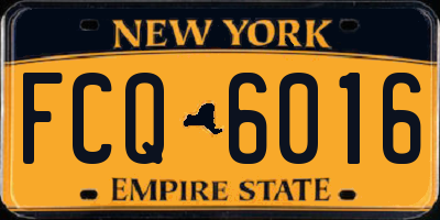 NY license plate FCQ6016