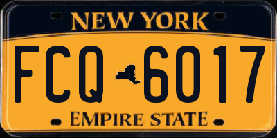 NY license plate FCQ6017