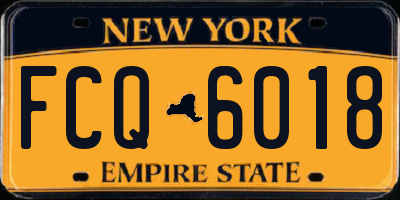 NY license plate FCQ6018