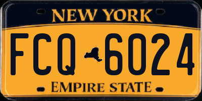 NY license plate FCQ6024