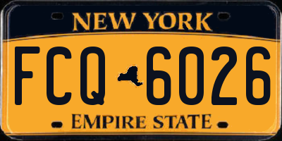 NY license plate FCQ6026