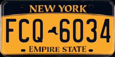 NY license plate FCQ6034
