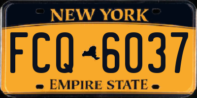 NY license plate FCQ6037
