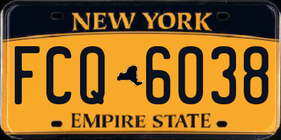 NY license plate FCQ6038