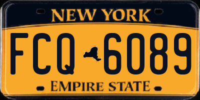 NY license plate FCQ6089