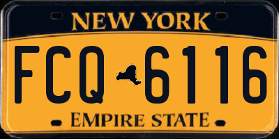 NY license plate FCQ6116