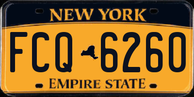 NY license plate FCQ6260