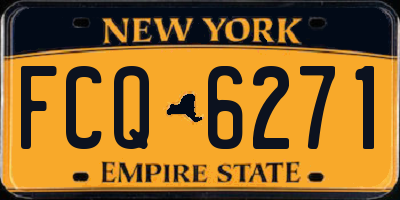 NY license plate FCQ6271