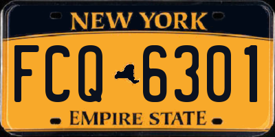 NY license plate FCQ6301