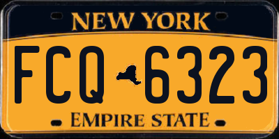 NY license plate FCQ6323