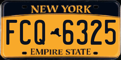 NY license plate FCQ6325