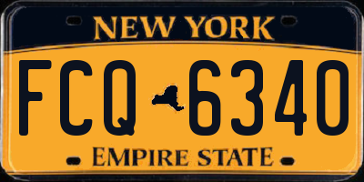 NY license plate FCQ6340