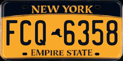 NY license plate FCQ6358